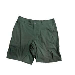 REI Co Op Sahara Cargo Shorts Mens Green Size 36 Hiking Gorpcore UPF 50 Outdoor